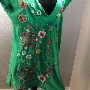 Johnny Was embroidered T-shirt